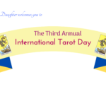 Yellow banner with International Tarot Day announcement
