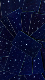 abstract background with tarot cards deck blue stars sky