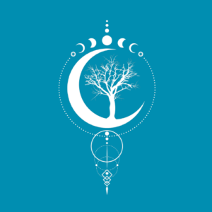 image of tree, moon phases and decorative graphics