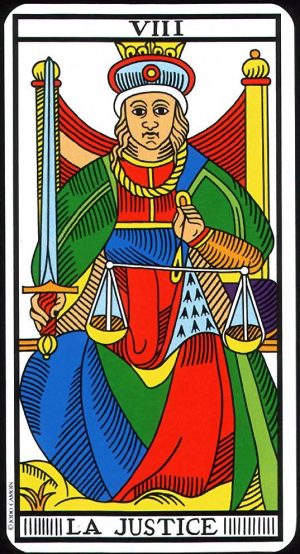 Tarot de Marseilles Justice card