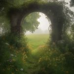 AI image of Beltane archway in the morning