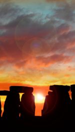 Stonehenge in Britain at Solstice Sunrise