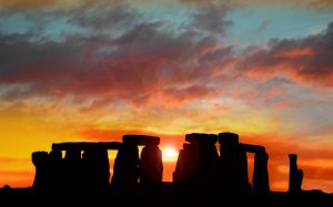 Stonehenge in Britain at Solstice Sunrise