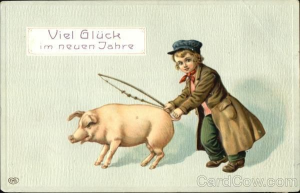 German pig for good luck in the new year
