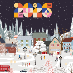 Winter snow scene for New Years