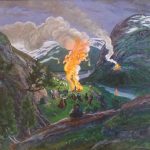 Midsummer Eve Bonfires (Mittsommerfeuer) by Nikolai Astrup