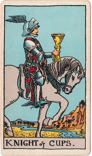 Knight of Cups from the Waite-Smith tarot