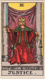 Waite-Smith Tarot Justice card