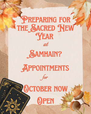 Invitation for October Tarot readings