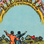 Roofline detail the Waite-Smith Tarot Ten of Cups card